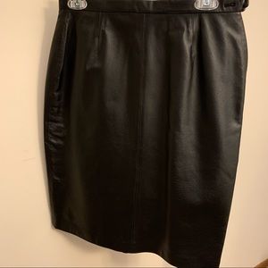 Black Leather Skirt Nine & Co